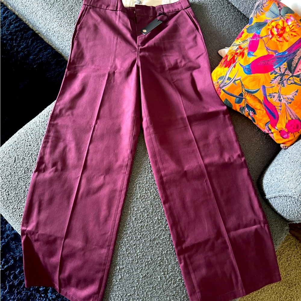 Dickies Purple Wide Leg Pants, Size 12R